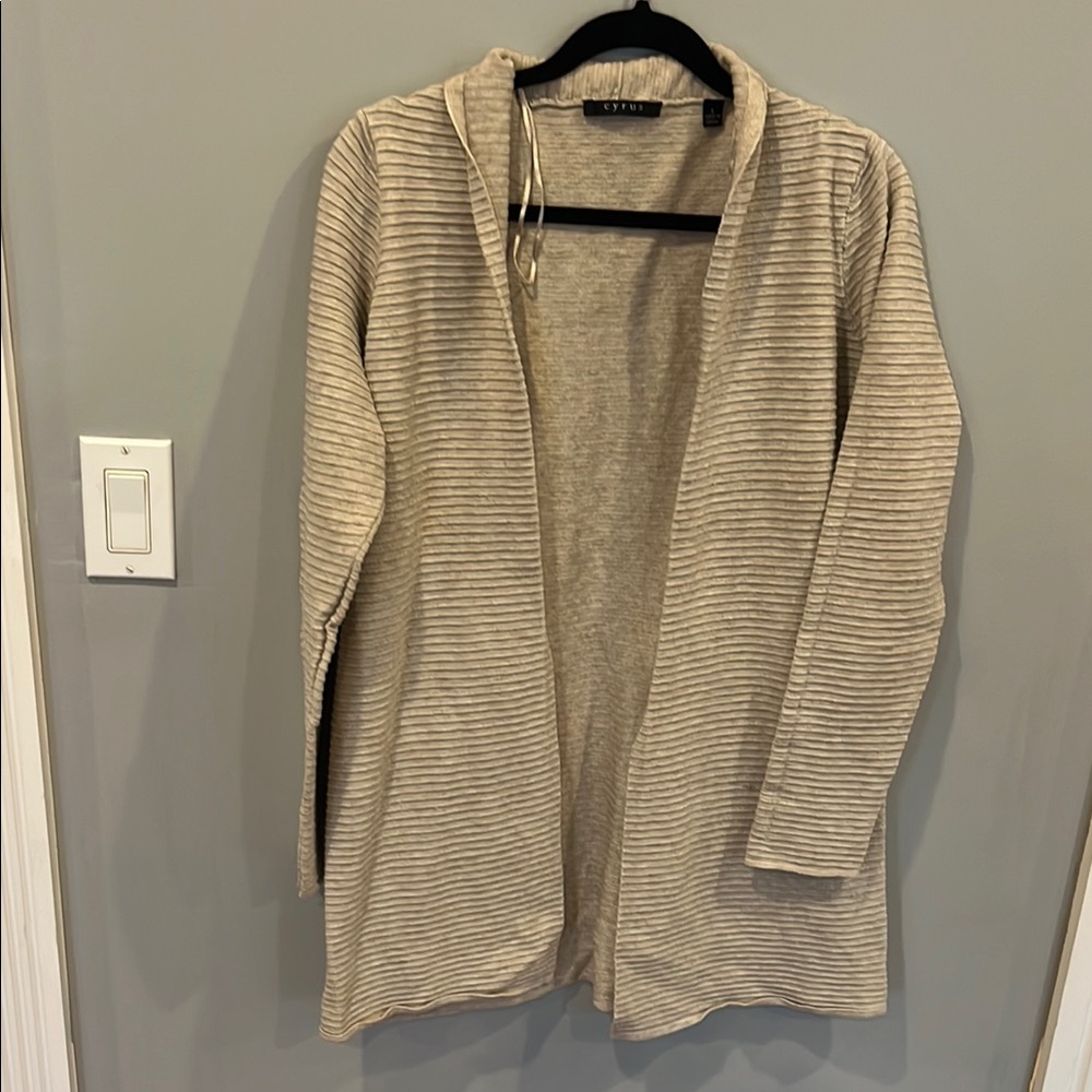 Cyrus Women's Beige Striped Sweater size large